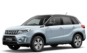 Suzuki Vitara Hybrid render with clear background