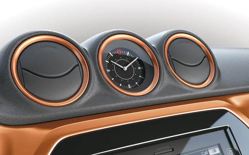 3D render of a Suzuki with the Air Conditioning Louver Ring Set accessory attached